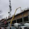 A lot of cement being poured on a Saturday morning.
