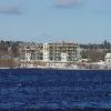 View from the South Side of Condo being built on the North Side. sunny day 
