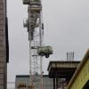 This is a unique picture showing how beneficial the crane can be in various tasks. 