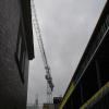 Crane at work.