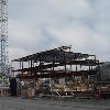 Steel frame going up.